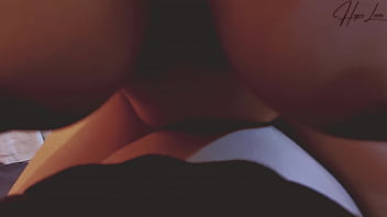 Beautiful wife helps husband release stress