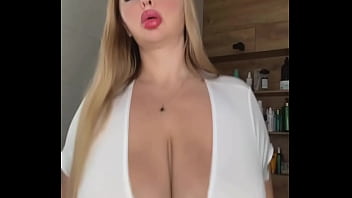 An adult milf with natural tits is waiting caressing