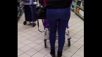 Beautiful ass walk at store 2