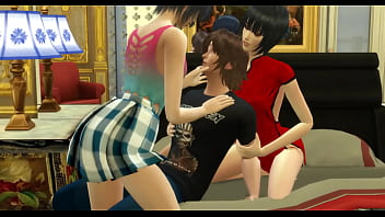 Plaisir du japon deux jeunes japonaises partagent leur appartement avec un ami léchage de chattes pipe vaginal anal