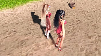 Beach rescuers clay and bay love when onlookers look at their oiled bodies