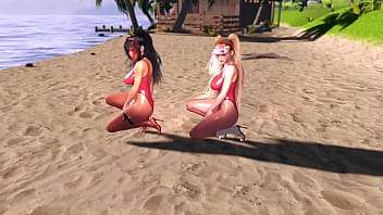 Beach rescuers clay and bay love when onlookers look at their oiled bodies