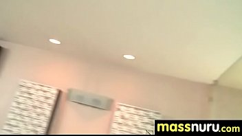 Busty teen gives nuru sex massage 2