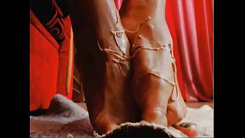 Creamy oily european feet