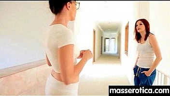 Teen eats milf pussy at oily threesome 6