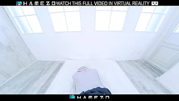 Japanese teen minami sato moans as she gets fucked hard on a bed in vr