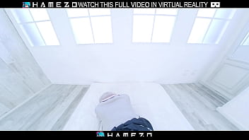 Japanese teen minami sato moans as she gets fucked hard on a bed in vr