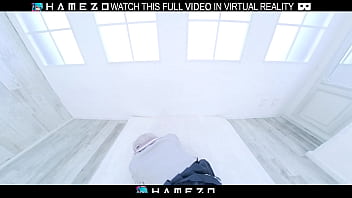 Japanese teen minami sato moans as she gets fucked hard on a bed in vr