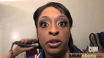 Ebony Babe Sucks Too Many White Cocks 5 thumbnail