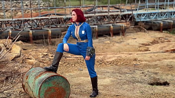 Fallout Cosplay Redhead Beauty Rough Fucks With Stranger And Receives Two Cumshots On The Face And Ass thumbnail
