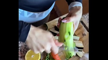 Big booty latina milf danceing at cooking time