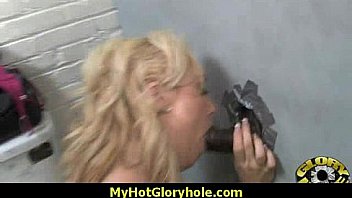 Gloryhole with a nasty wild white girl interracial 2