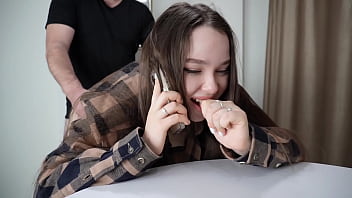 Fucking my stepsister while she's on the phone Fucking my stepsister while she's on the phone