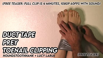 Duct tape prey toenail clipping