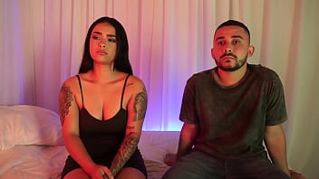 Brunette with big tits fucks step bro