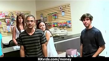 Tight teen fucks a man in front of the camera for cash 25