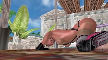 Animated 3d porn video of two lesbian girls fucking each others ass using double dildo