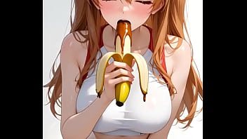 La pelirroja asuka langley de evangelion siendo un poco pervertida