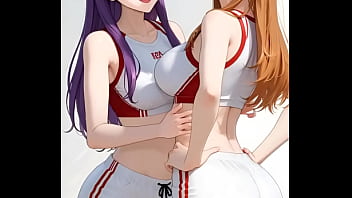 La pelirroja asuka langley de evangelion siendo un poco pervertida