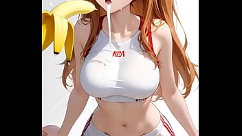 La pelirroja asuka langley de evangelion siendo un poco pervertida