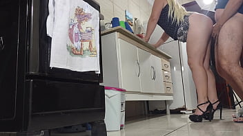 Fucking hot stepmother in the kitchen