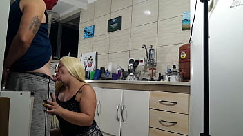 Fucking hot stepmother in the kitchen