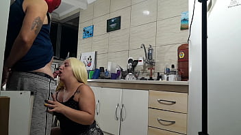 Fucking hot stepmother in the kitchen
