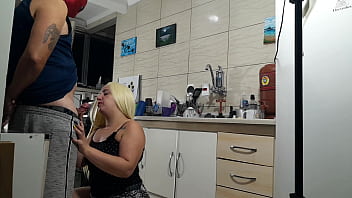 Fucking hot stepmother in the kitchen