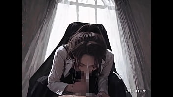 Facing the window small waist in his hands—she sits the light and finishes where it turns golden