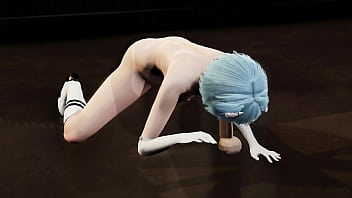 Rei ayanami blowjob and facial