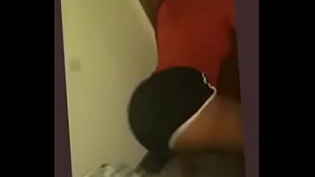 Twerking big black gorgeous ass in tight shorts