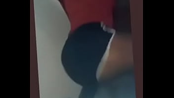 Twerking big black gorgeous ass in tight shorts