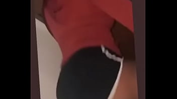Twerking big black gorgeous ass in tight shorts Twerking big black gorgeous ass in tight shorts