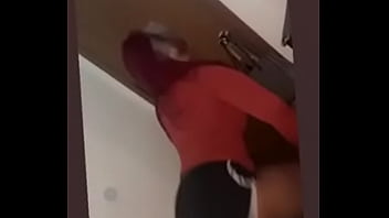 Twerking big black gorgeous ass in tight shorts