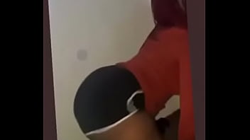 Twerking big black gorgeous ass in tight shorts