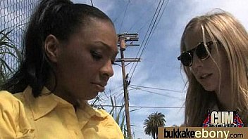 Ebony girl gang banged and covered in cum 6