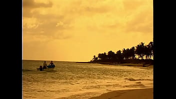 Henriette blond goes atm during a tropical thumping