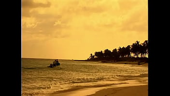 Henriette blond goes atm during a tropical thumping