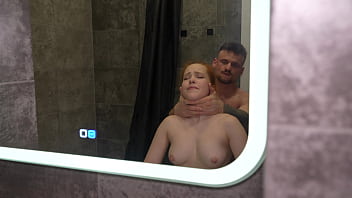 Redhead’s lithe body joins shower for relentless pussy pounding with my cock