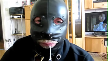 Naughty Slave With Leather Mask Swallows Sperm thumbnail