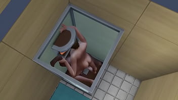 Жопастая мулатка соблазнила парня после бассейна