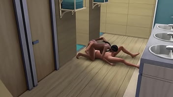 Жопастая мулатка соблазнила парня после бассейна