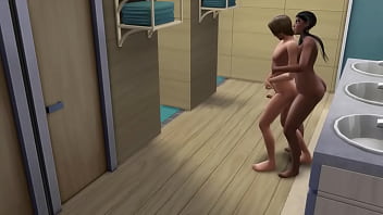 Жопастая мулатка соблазнила парня после бассейна