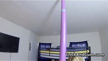 Big ass ashden riding shaft on the floor in pov