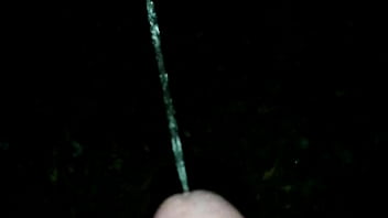 Pissing in the woods by night