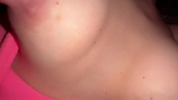 18 years old girl let me cum for the first time and erect my big nipples first
