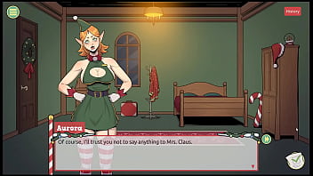 Claus' secret surprise xmas hentai game ep 1 naughty elf and sexy santa wife