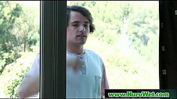 Gorgeous babe gives a nuru massage 23