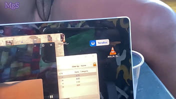 Slutty african whore goes public flashing in a hood bar