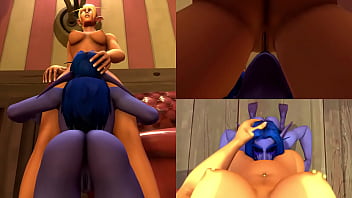Lesbian night elf eats out elf near fireplace wow animation